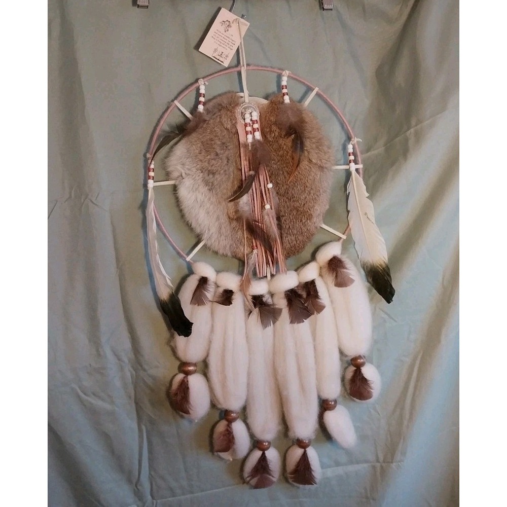 Dream Catcher Handmade Feathers Native American Mandella Shield Wall Hanging 28" - Picture 3 of 14